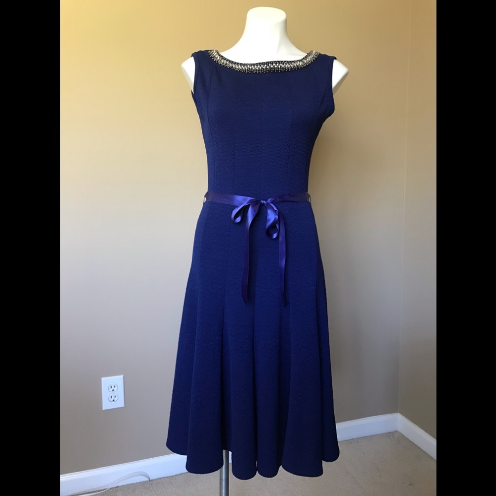 HAANI Dress with Beaded Neckline